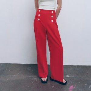 Zara limited edition high waisted buttoned pant